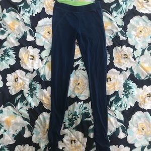 HOLLISTER ROYAL BLUE RUCHED ANKLE LEGGINGS